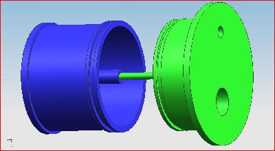 hollowed out the piston to reduce mass and added a guide rod. The hole in the piston is a little bigger than the guide rod to allow equilization.