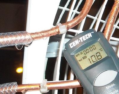 The supply temp.  Not bad, but I would like it to be cooler.