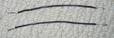 Cut two sections of wire about 4-5&amp;quot; long and strip 1/2&amp;quot; from the edge on each end.