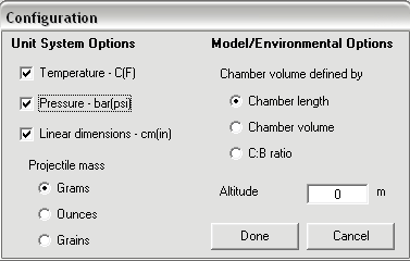 Configurations.