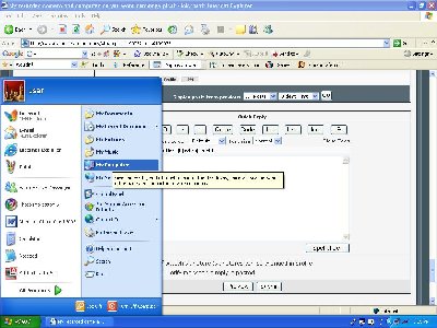 Selecting My computer.