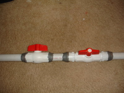 left) is the charging valve, it keeps the air in a large tank, then you open and close it and it delivers air to the firing tank, so you get about 5 shots from one pumping session