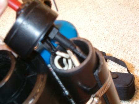 Here is the igniter end of the tube and you see the positive and negative wires on each side of the poplar divider