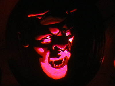 just a demon I sketched up before doing this relief carving... took about 3 hours