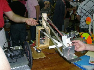 Our robot. YOU WILL TELL NOBODY WHAT YOU SAW HERE. ¬_¬