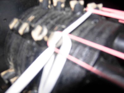 the rubberband beginning to be pushed off