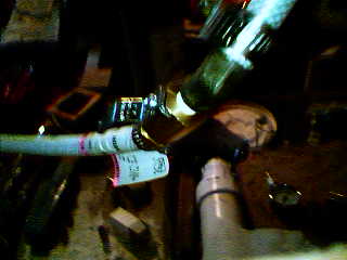 The valve from the propane tank