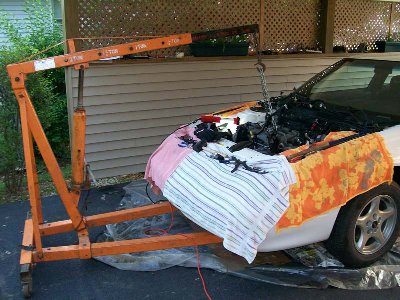 About to pull the old motor.