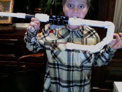 me biting my gun and the sprinkler valve