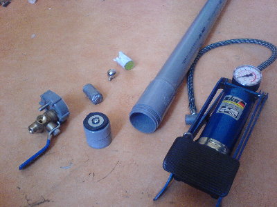 The rear of the gun along with some ammo.