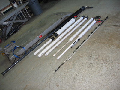 from the left, my GB gun, my modular toolie valve gun and short 2&amp;quot; barrel, the 2.5&amp;quot; tennis ball barrel, the 1.5&amp;quot; barrel, my personal coax 1&amp;quot; barrel 2&amp;quot; chamber, coax I made for a coworker ( check out his bike pump accesory, 40 pumps=55psi, he uses it indoor with a target trap and superbounce balls), and my 2-piece conduit and coupler ramrod....