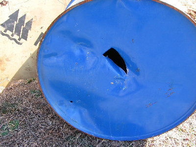 6&amp;quot; piece of 1.5&amp;quot; wooden dowel opened it like a can opener...