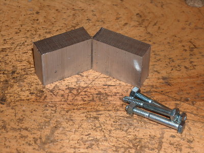 The basic materials. Start by deburring the edges of the blocks with the file.