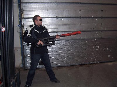 Ready for impact!<br /><br />His arm hides the massive T, so the cannon looks kinda small....