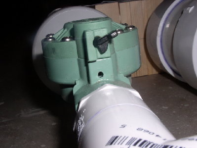 here is the vent hole that goes straight into the main area of the valve to relieve the pressure. The hole that we sealed is about an inch or two inside on the top of the outlet of the valve.