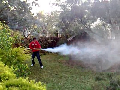 Blank firing it... it kicks a fair bit