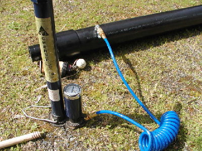 Pressure testing the 2 inch piston ABS cannon.