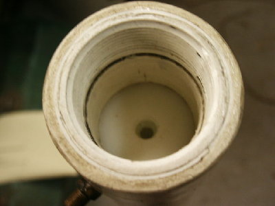 Mouse Musket with close fitting piston in the cylinder.  A digital caliper won't reach inside far enough to measure the cylinder diameter.