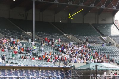 Most made it into the crowd from home plate.