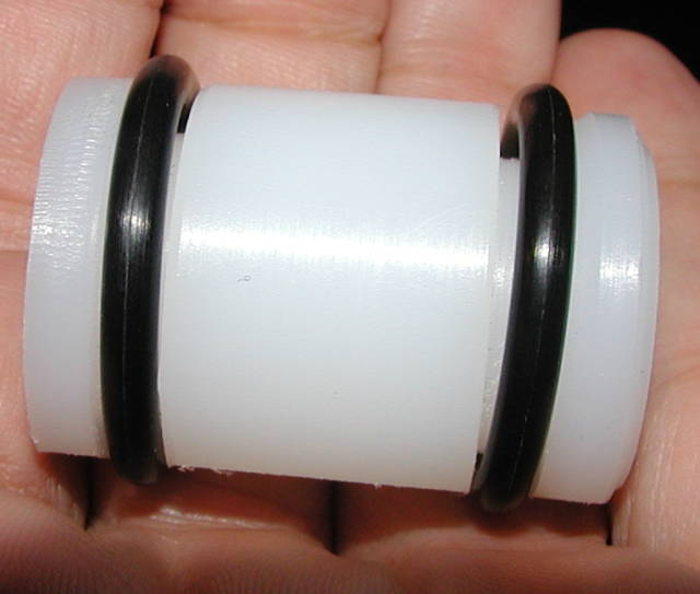 O rings on 1 inch valve  Note away from the chuck, tool chatter was a problem.