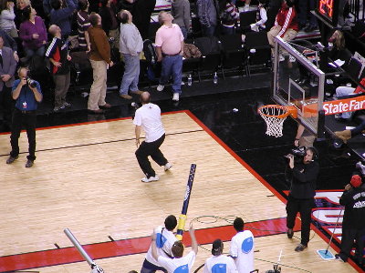 The launch team in action.