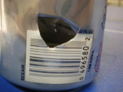 Test fire at a can with my new ammo.