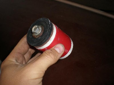 piston made of 1.25&amp;quot; coupler wrapped in tape and some rubber tiles.