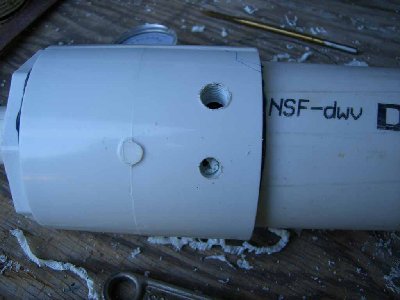 Step Fourteen<br />drill an 11/32 hole next to it.