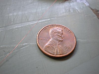 shows just how thin the copper wire is