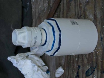 Step Eleven<br />Glue the 1&amp;quot; male adapter onto the pipe