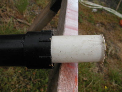 Golfball sleeve just slides in and then screws on.