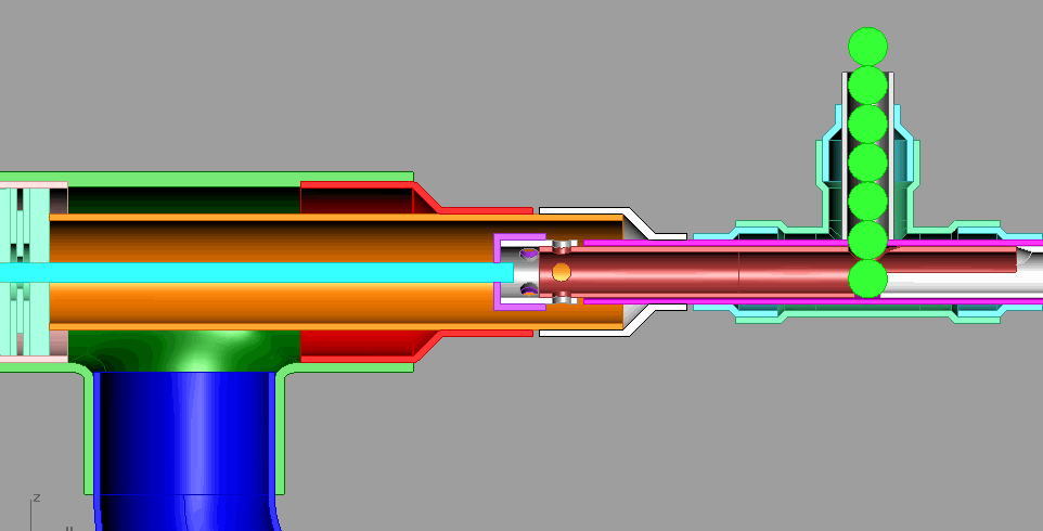 This is a model of the internals of the valve, the piston can be seen to the very left.