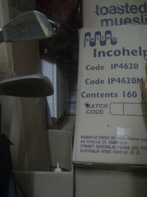 the projectile proceded through 4 cans ,through a cardboard box and then decided to punch a hole in my garage door WOOPS