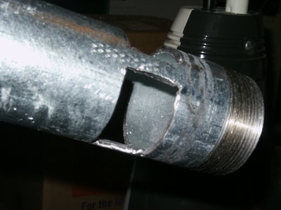 2 inch QDV valve ports.  This photo is prior to massive sanding inside and rounding of all edges.