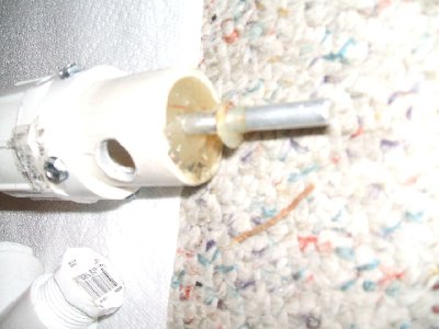 The bolt jammed so the air managed to blow out the seat peg backwards