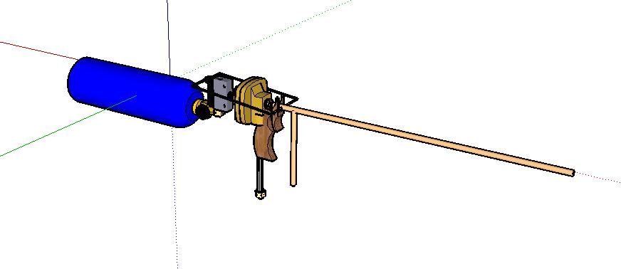 Just a quick adjustment, hopefully cleans up the whole look, adds support to the handle, and free up the top of the barrel for proper sights.