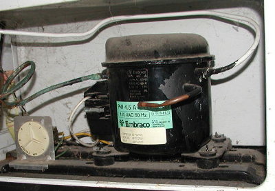Photo cropped to show compressor installation