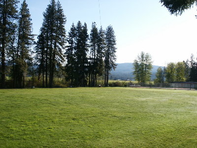 We launched spuds and golf balls over the trees at the end of the field.