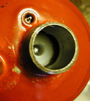 Relief valve on a disposable propane bottle
