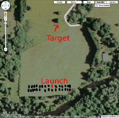 Google satellite view of the launch location.