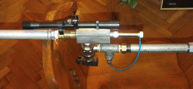 here with a silencer on. It's light but since it's of the same length as the barrel it 'feels' heavier than it really is