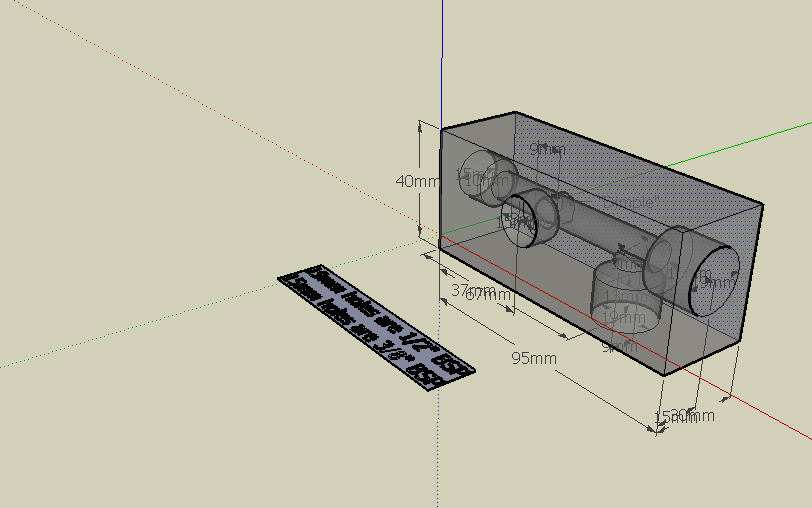 I used sketchup to design the T. lol I know it's not used for it but it made designing much easier