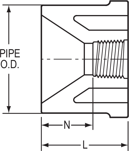 Reducer Bushing (Spigot x Fipt)<br />© Copyright 2010 Spears® Manufacturing Company. All Rights Reserved.