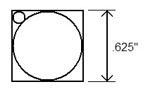 The square is the body of the gun.  Internal dimensions are .625&amp;quot;.  Diameter of shells and barrel/bolt are JUST slightly under .625&amp;quot; for a sliding fit.  The detent rod slides in the corner between the square (body) and circle (shell).<br /><br />For those who enjoy math, calculating the maximum possible diameter of the detent rod given those dimensions is a pretty fun algebra problem.<br /><br />If anyone cares I can explain the solution, but I doubt anyone does...
