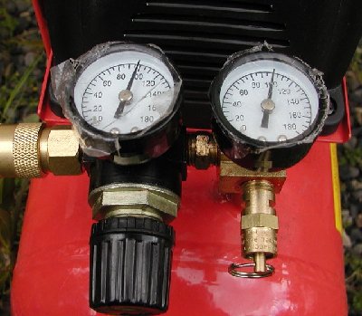 Close-up of the gauges