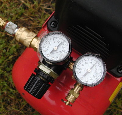 The test pressure, all the way to 100.  I waited for the compressor to cycle off at 100.