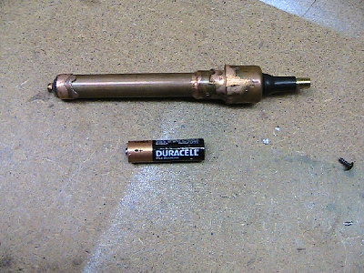 the gun is very small, the AA is there for size referance