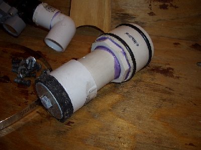 Close up of the piston, chamber fill hole is at the top of pic.