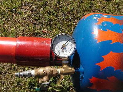The test pressure is a little under 70 PSI.