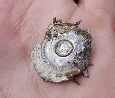 Top of the battery